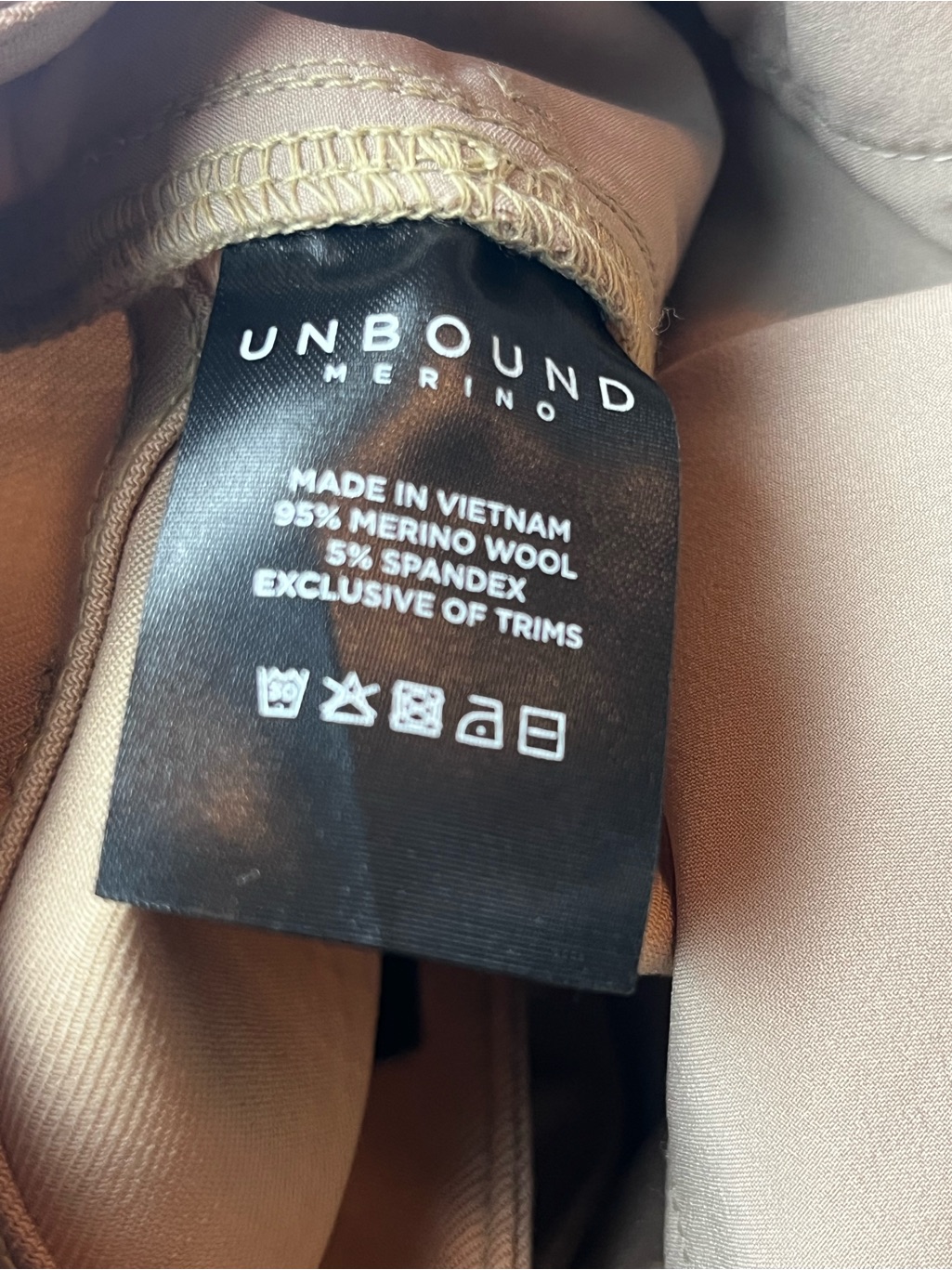 Unbound Merino Wool Women's Slim Merino Travel Pants 26 X 28 Tan Khaki Stretch — image 3 of 8